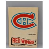 1973/74 Topps Stickers Canadians/RedWings Surface