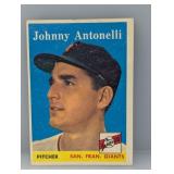 1958 Topps Johnny Antonelli #152 Damage