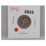 1942 90% Silv Mercury Dime