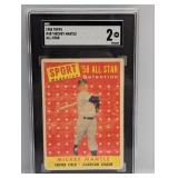 1958 Topps Mickey Mantle All Star #487 SGC 2