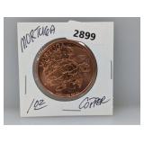 1oz .999 Copper Mortuga Round
