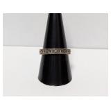 .925 Sterl Marcasite "XO" Band Sz 9.5