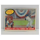 1959 Topps Mantle Hits 42nd Homer Hof Corner/Edges