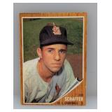 1962 Topps Hi # #579 Jim Schaffer Cardinals Edges