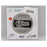 1oz .999 Silv 9 Fine Mint Round