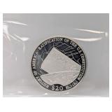 20G .999 Silv US Constitution $20