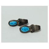 .925 Sterl Turquoise Earrings