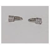 .925 Sterl Clear Stone Earrings