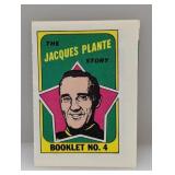 1971/72 Topps Story Booklets Jacques PLANTE HOF 4