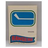 1973/74 Topps Team Stickers Canucks/Rangers Indent