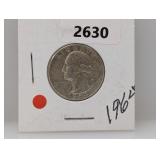 1964-D 90% Silv Wash Quarter