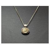 16" .925 Sterl Chain w/Natural Stone Pendant