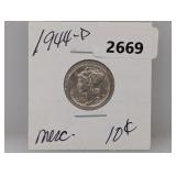 1944-D 90% Silv Mercury Dime