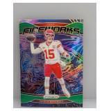 2024 Prizm Fireworks Green #1 Patrick Mahomes II