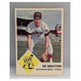 1963 Fleer #36 Joe Amalfitano Giants Corners/Stain