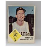 1963 Fleer #58 Vernon Law Pirates Stains