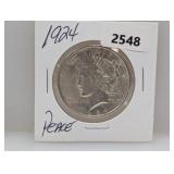 1924 90% Silv Peace $1 Dollar