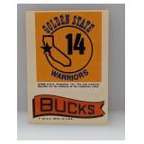 1973/74 Topps Team Stickers Warriors/Bucks