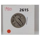 1930 90% Silv Standing Liberty Quarter
