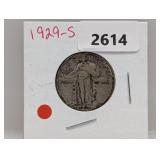 1929-S 90% Silv Standing Liberty Quarter