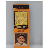 1934 Diamond Match Matchbook Harry Rice Damage