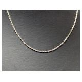 16" .925 Sterl Twisted Chain Necklace