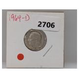1964-D 90% Silv Roos Dime