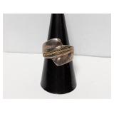.925 Sterl/Brass Rope Ring Sz 9