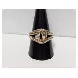 Vermeil/.925 Sterl Twisted Knot Ring Sz 10