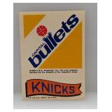 1973/74 Topps Team Stickers Bullets/Knicks