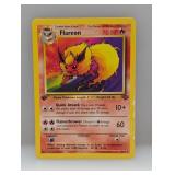 1999 Pokemon 1st Ed Flareon #19 Paper Loss/Edges