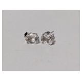 .925 Sterl Clear Stone Stud Earrings