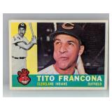 1960 Topps Tito Francona #30 Damage