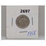 1958-D 90% Silv Roos Dime
