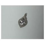 .925 Sterl CZ Heart Pendant