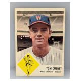 1963 Fleer #27 Tom Cheney Senators Corners/Stain