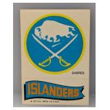 1973/74 Topps Stickers Sabres/Islanders Print Line