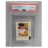 1969 Topps Decal Baseball Mickey Mantle PSA 8 HOF
