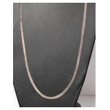 36" .925 Sterl Herringbone Chain Necklace