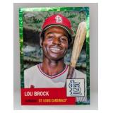 2022 Lou Brock Topps Ch Plat Green Toile Ref/99