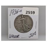 1935-S 90% Silv Walker Half $1
