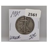 1937 90% Silv Walker Half $1