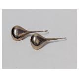 .925 Sterl Lg Teardrop Shape Earrings
