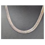 22" .925 Sterl Thick Herringbone Chain Necklace