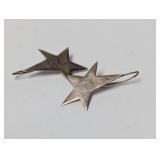 .925 Sterl Lg Taxco Star Earrings