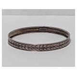 .925 Sterl Leaves Bangle Bracelet