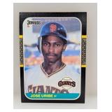 1987 Donruss Jose Uribe Error Card #436 Edges