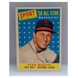 1959 Topps Stan Musial 58 All Star #476 Corners