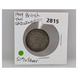 1944 50% Silv British Two Shillings