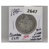 1892 90% Silv Columbian Expo Half $1